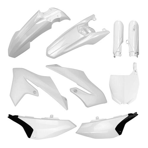Yamaha YZ65 2019-2024 Polisport Plastics Kit White Inc Fenders & Shrouds