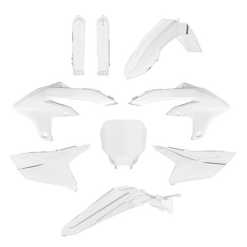 Yamaha YZ450F 2023-2024 Polisport Plastics Kit White Inc Fenders & Shrouds