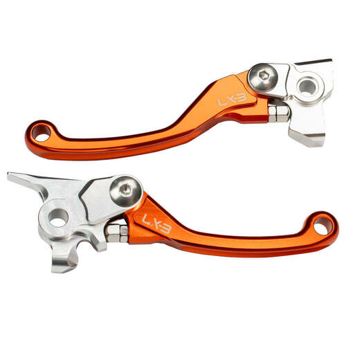 Husqvarna TC250 2022-2024 Axiom LX-3 Flex Pivot MX Clutch & Brake Motorcycle Lever Set Orange
