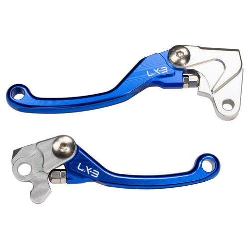 Husqvarna TC250 2014-2021 Axiom LX-3 Flex Pivot MX Clutch & Brake Motorcycle Lever Set Blue