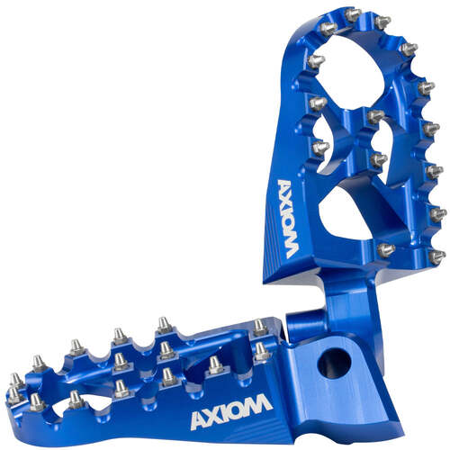 Yamaha YZ85LW Big Wheel 2000-2024 Axiom SX-3 Wide Alloy MX Motorcycle Footpegs Blue