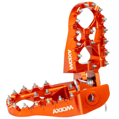 KTM 65 SX 2002-2024 Axiom SX-3 Wide Alloy MX Motorcycle Footpegs Orange