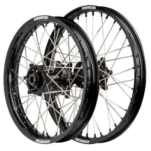 Husqvarna TC250 2014-2024 Axiom Flat Track Wheel Set 19x2.15/19x2.50 Black Rims & Hubs