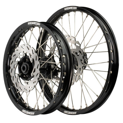 KTM 85 SX 2025 Axiom Wheel Set Wheels Pair 17/14 Black Rims Black Hubs With Discs