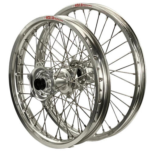 Honda XR600R 1986-1999 Envy/DID Complete Wheelset Silver Rims & Hubs 21"/18"