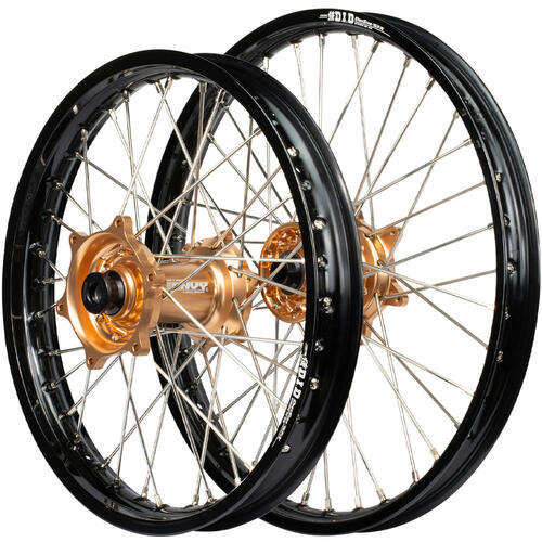 Husaberg FSC 650 2003-2012 Envy/DID SNR Wheel Set 21/18 Black Rims Copper Hubs
