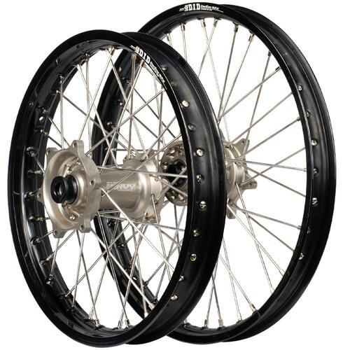 Husaberg FSC 650 2003-2012 Envy/DID SNR Wheel Set 21/18 Black Rims Factory Hubs