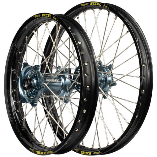 Kawasaki KX327 2027 Envy/Excel SNR Wheel Set 21/19 Black Rims Titan Hubs