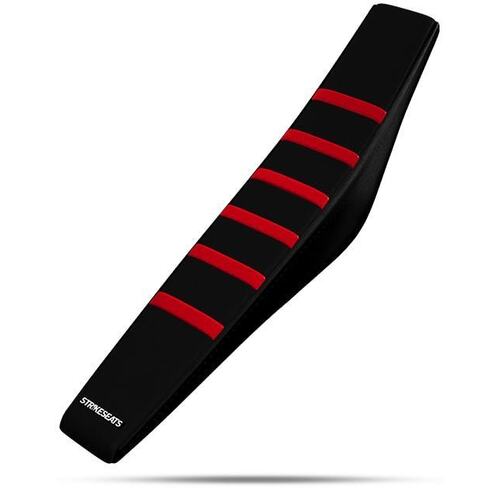 Gas Gas EC300 2021-2023 Strike Gripper Ribbed Seat Cover Red-Black-Black