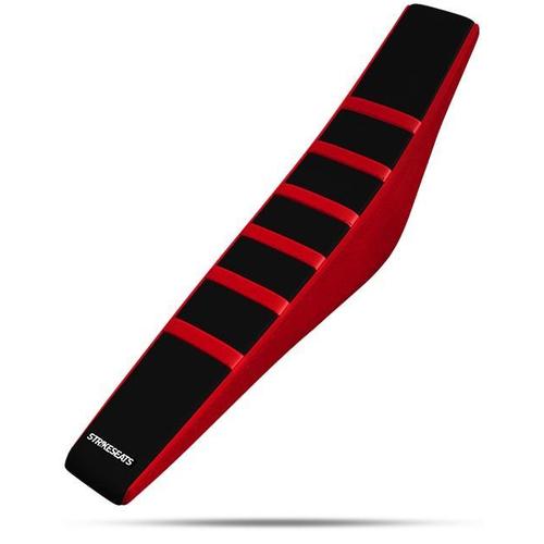 Honda CR250R 1992-1996 Strike Gripper Ribbed Seat Cover Red-Black-Red