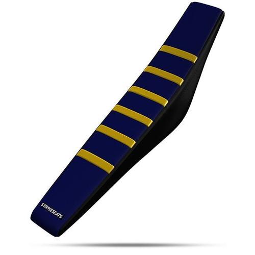 Husqvarna TC250 2019-2022 Strike Gripper Ribbed Seat Cover Yellow-Navy-Black