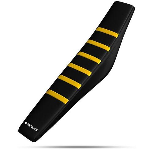 Husqvarna TE250 2019 Strike Gripper Ribbed Seat Cover Yellow-Black-Black