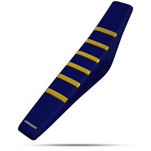 Husqvarna TC50 2016-2023 Strike Gripper Ribbed Seat Cover Yellow-Navy-Navy