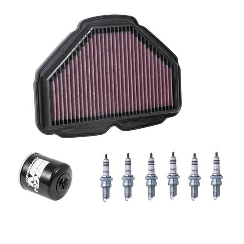 Honda GL1800 Goldwing F6B 2018-2018 K&N x NGK Service Kit Air Oil Filter Spark Plugs