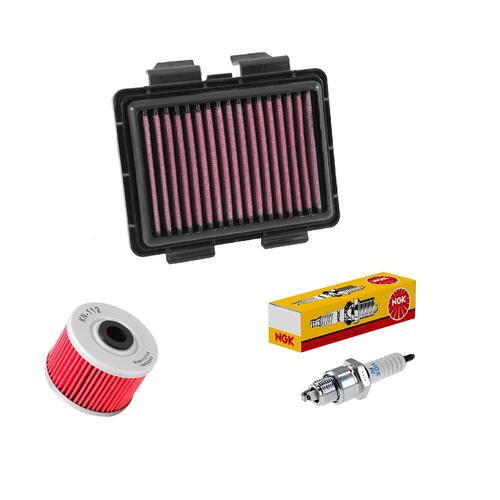 Honda CRF250RL Rally ABS 2017-2020 K&N x NGK Service Kit Air Oil Filter Spark Plug