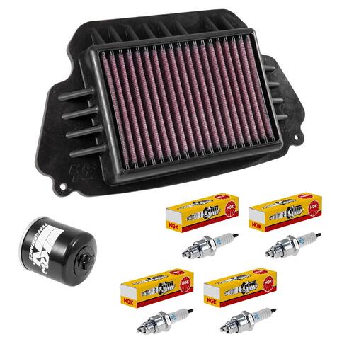 Honda CBR650F 2014-2019 K&N x NGK Service Kit Air Oil Filter Spark Plugs