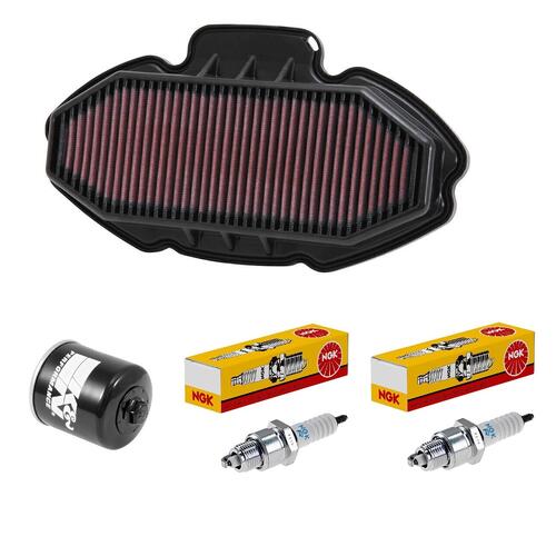 Honda NC700D Integra 2012-2015 K&N x NGK Service Kit Air Oil Filter Spark Plugs
