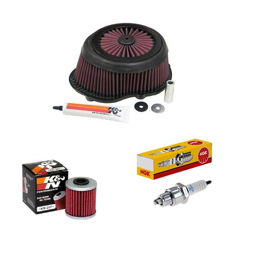 Suzuki RM-Z250 2004-2006 K&N x NGK Service Kit Air Oil Filter Spark Plugs