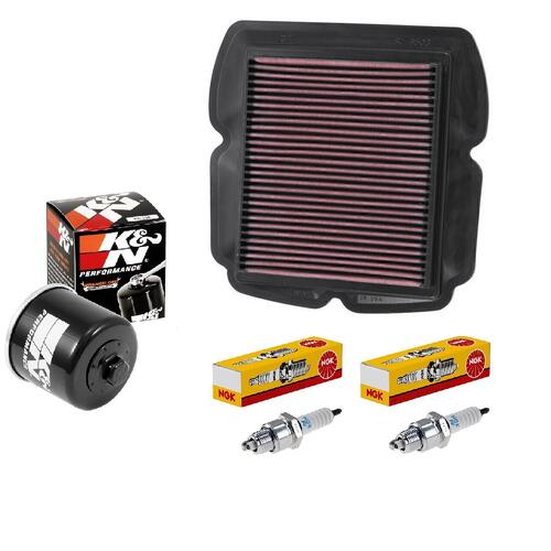 Suzuki SV650 2003-2010 K&N x NGK Service Kit Air Oil Filter Spark Plugs