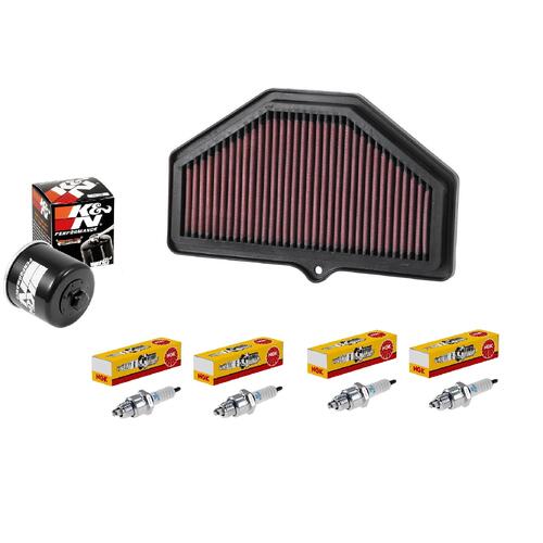 Suzuki GSX-R750 2004-2005 K&N x NGK Service Kit Air Oil Filter Spark Plugs
