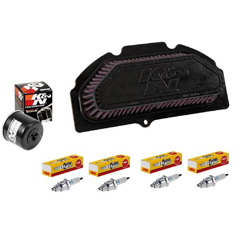 Suzuki GSX-S1000F 2015-2021 K&N x NGK Service Kit Air Oil Filter Spark Plugs