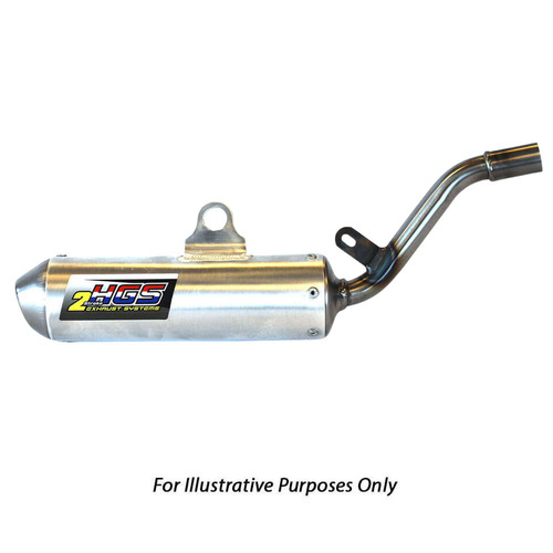 Kawasaki KX85 Big Wheel 2002-2024 HGS Grey 2 Stroke Silencer Exhaust Muffler