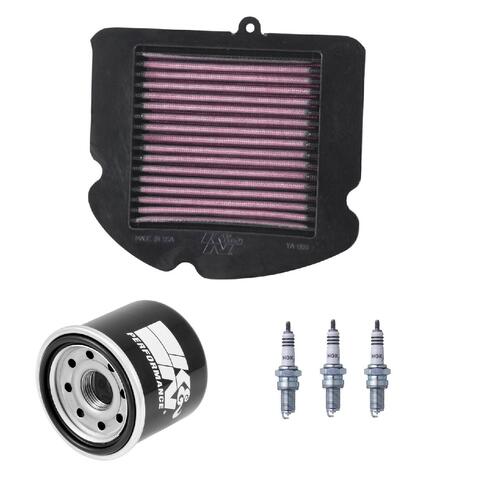 Yamaha YXZ1000R SS SE 2016-2024 K&N x NGK Service Kit Air Oil Filter Spark Plugs
