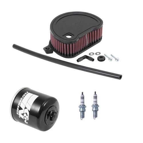 Yamaha XV1700 Road STar 2003-2003 K&N x NGK Service Kit Air Oil Filter Spark Plugs