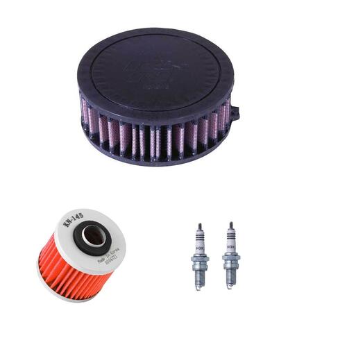 Yamaha XVS650A V-Star Classic 1998-2020 K&N x NGK Service Kit Air Oil Filter Spark Plugs