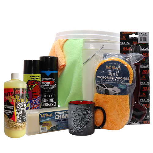 Moto Gold Premium Motorcycle Detailing Bucket - 10 Piece Kit