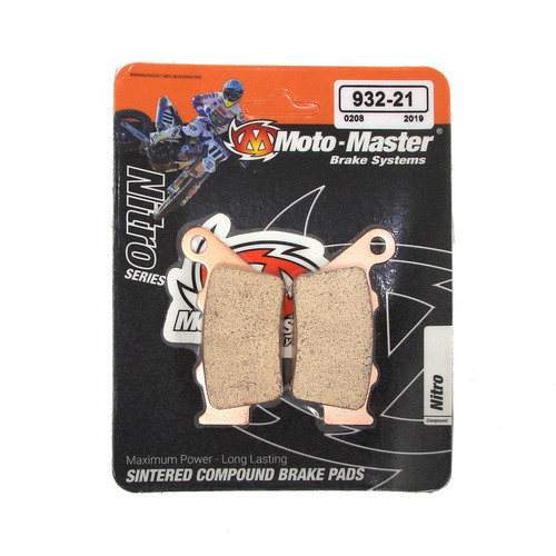 Husaberg FS 650 2004 Moto Master Rear Nitro Disc Brake Pads Direct Replacement