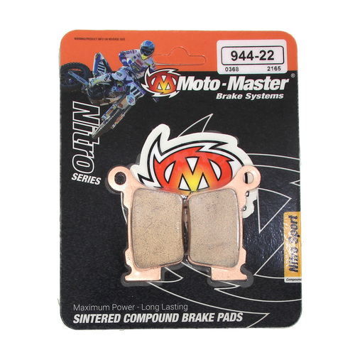 Husaberg TE125 2012-2014 Moto Master Nitro Sintered Rear Brake Pads 