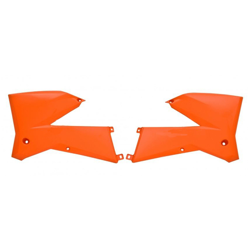 KTM 250 EXC 2007 Rtech OE Orange Radiator Shrouds Pair