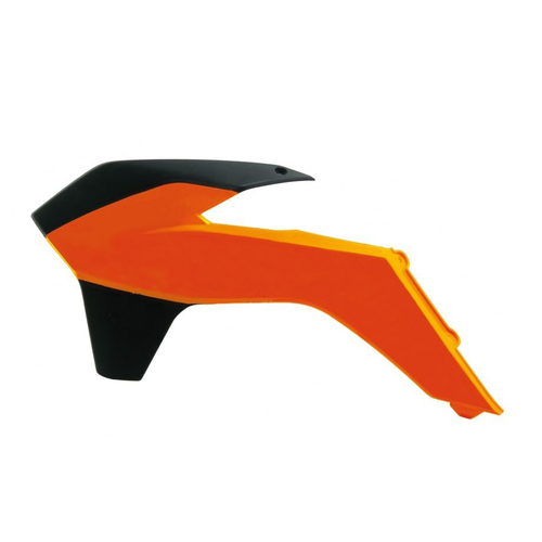 KTM 500 EXC-F 2014-2016 Rtech Orange/Black Radiator Shrouds Pair