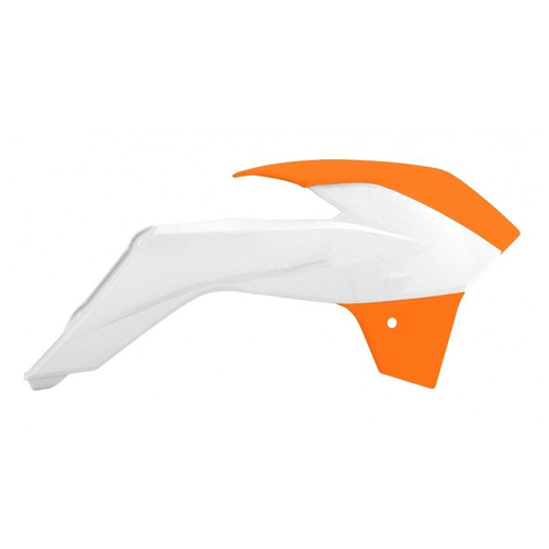 KTM 85 SX 2013-2017 Rtech OE Orange/White (2015) Radiator Shrouds Pair