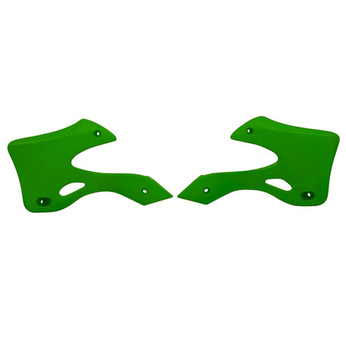 Kawasaki KX125 1999-2002 Rtech OE Green Radiator Shrouds Pair