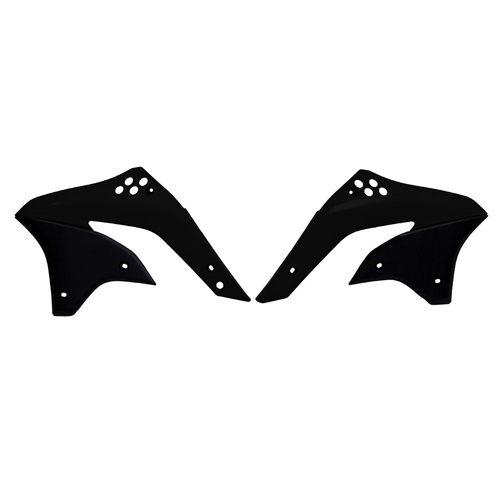 Kawasaki KX450F 2006-2008 Rtech Black Radiator Shrouds Pair