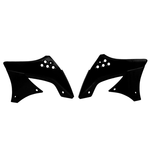 Kawasaki KX450F 2009-2011 Rtech Black Radiator Shrouds Pair