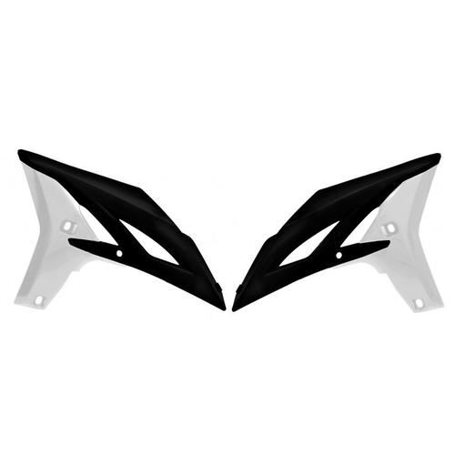 Yamaha YZ250F 2010-2013 Rtech OE Black/White (2011-2013) Radiator Shrouds Pair