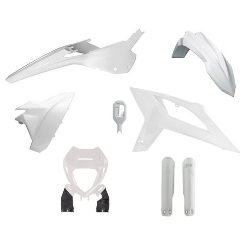 Beta RR 480 4T RACING 2020-2022 Rtech White Plastics Kit Inc Fenders & Shrouds
