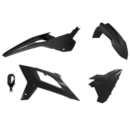 Beta 480 RR 4T Racing Ed 2020-2022 Rtech Black Plastics Kit Inc Fenders & Shrouds