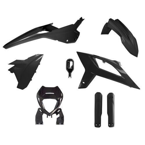 Beta RR 480 4T RACING 2020-2022 Rtech Black Plastics Kit Inc Fenders & Shrouds