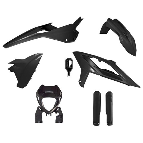 Beta RR 300 2T RACING 2023-2024 Rtech Black Plastics Kit Inc Fenders & Shrouds