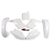 Honda CR125R 2004-2007 Rtech White Plastics Kit Inc Fenders & Shrouds