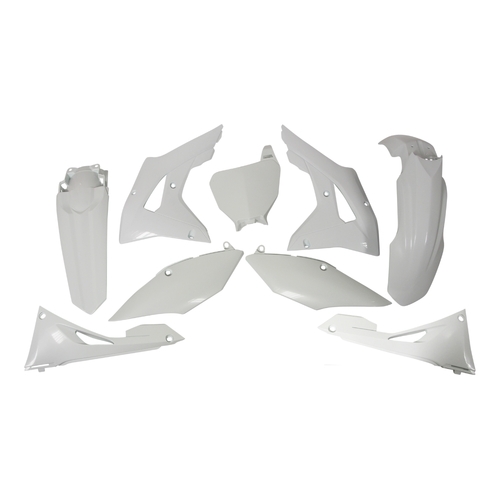 Honda CRF450RX 2019-2020 Rtech White Plastics Kit Inc Fenders & Shrouds