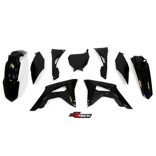 Honda CRF250R 2018-2019 Rtech Black Plastics Kit Inc Fenders & Shrouds