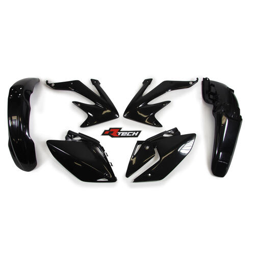 Honda CRF450X 2008 Rtech Black Plastics Kit Inc Fenders & Shrouds