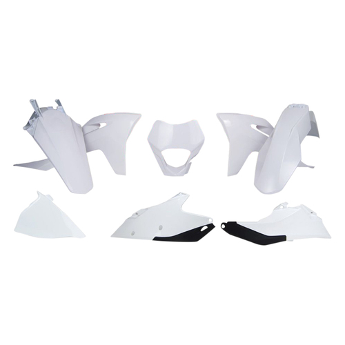 Gas Gas EC300 2021-2023 Rtech White Plastics Kit Inc Fenders & Shrouds