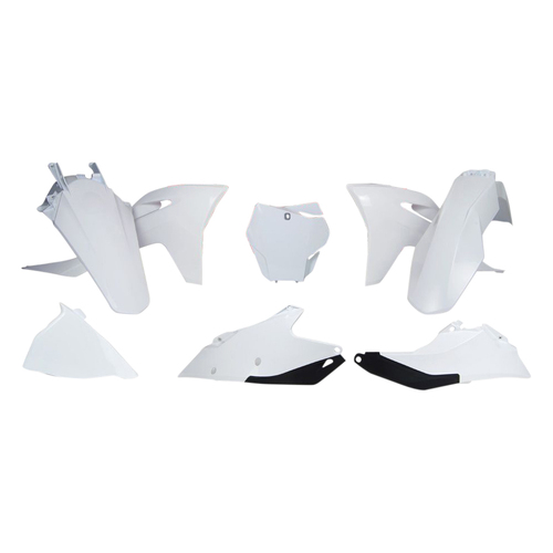 Gas-Gas MC 450F 2021-2023 Rtech White Plastics Kit Inc Fenders & Shrouds