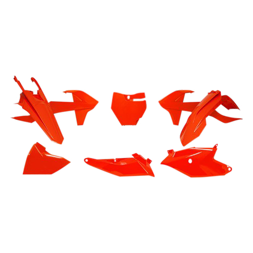 KTM 85 SX 2018 Rtech Neon Orange Plastics Kit Inc Fenders & Shrouds